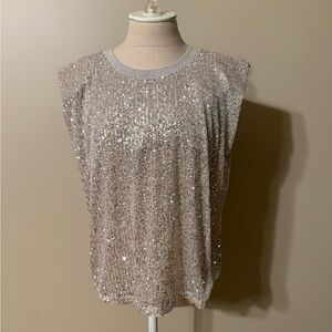NWT Sequin Sleeveless Top